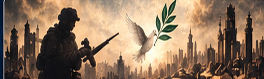تصویر مفهومی درباره جنگ و صلح